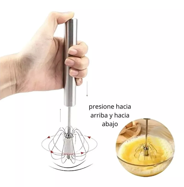 Batidor de huevos de acero inoxidable