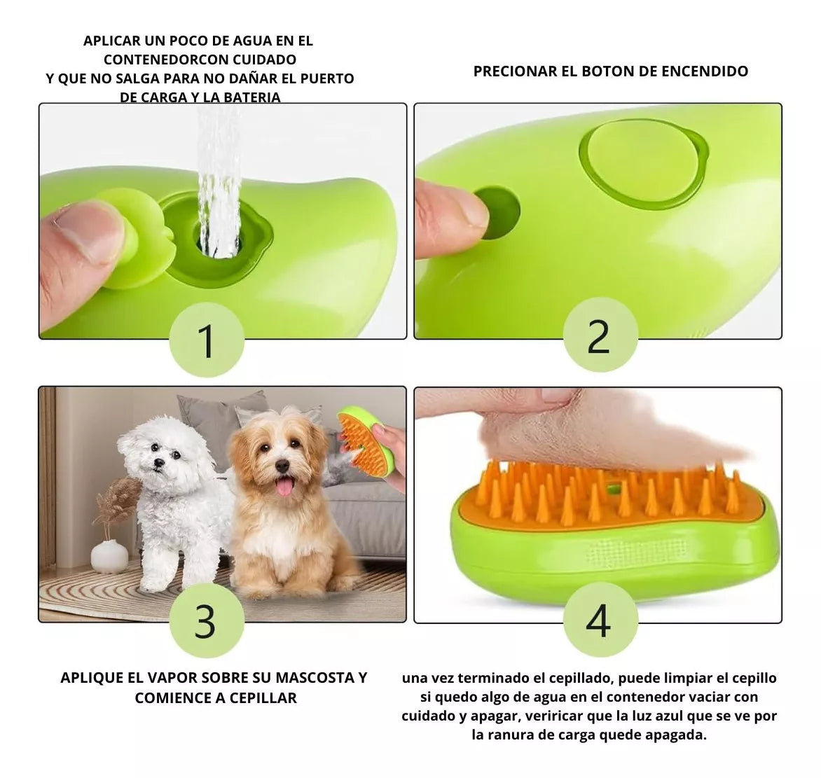 Cepillo de vapor para mascotas VapeBrush